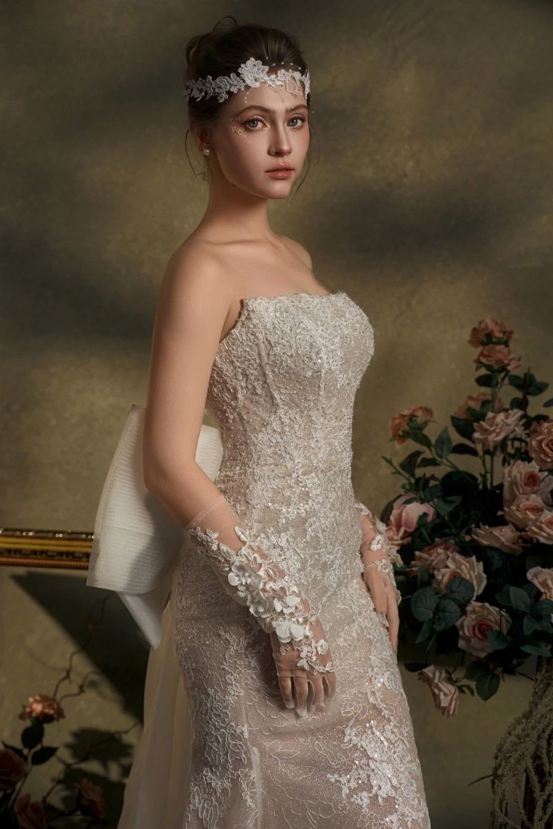 váy cưới đuôi cá sexy